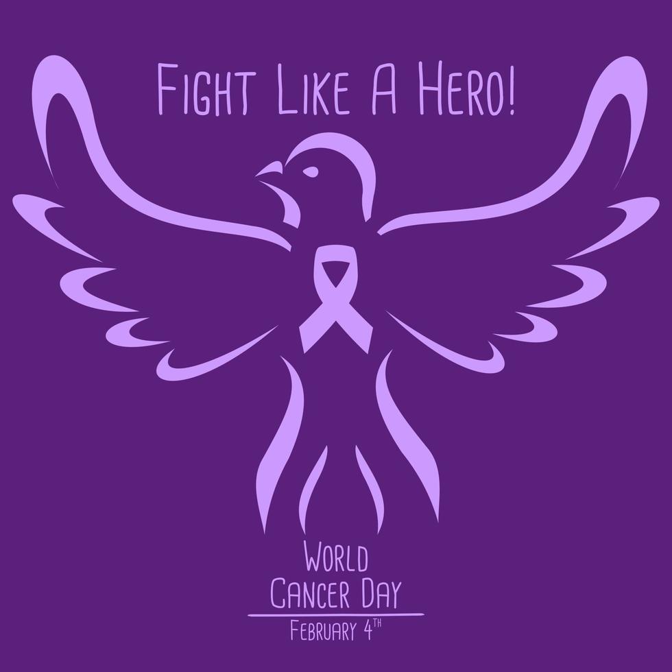 World Cancer Awareness Month banner Vector Illustration Design