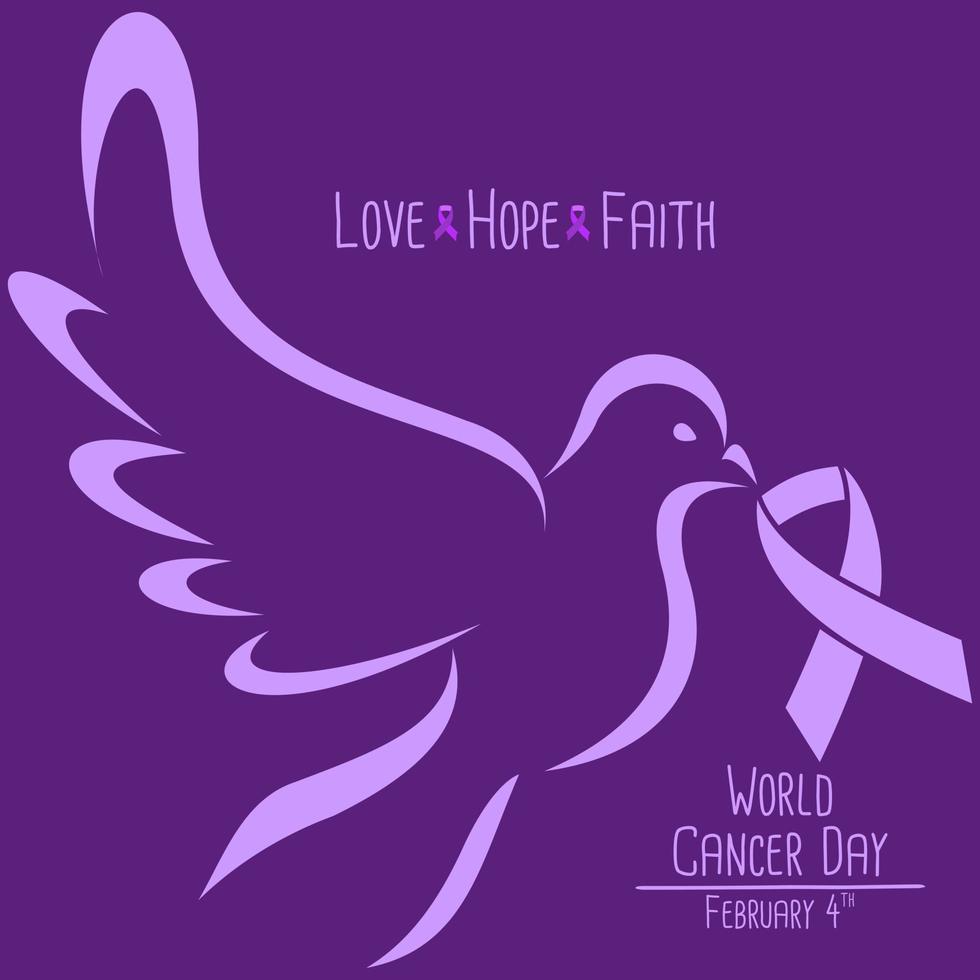 World Cancer Day Friday 4 February Vector Template