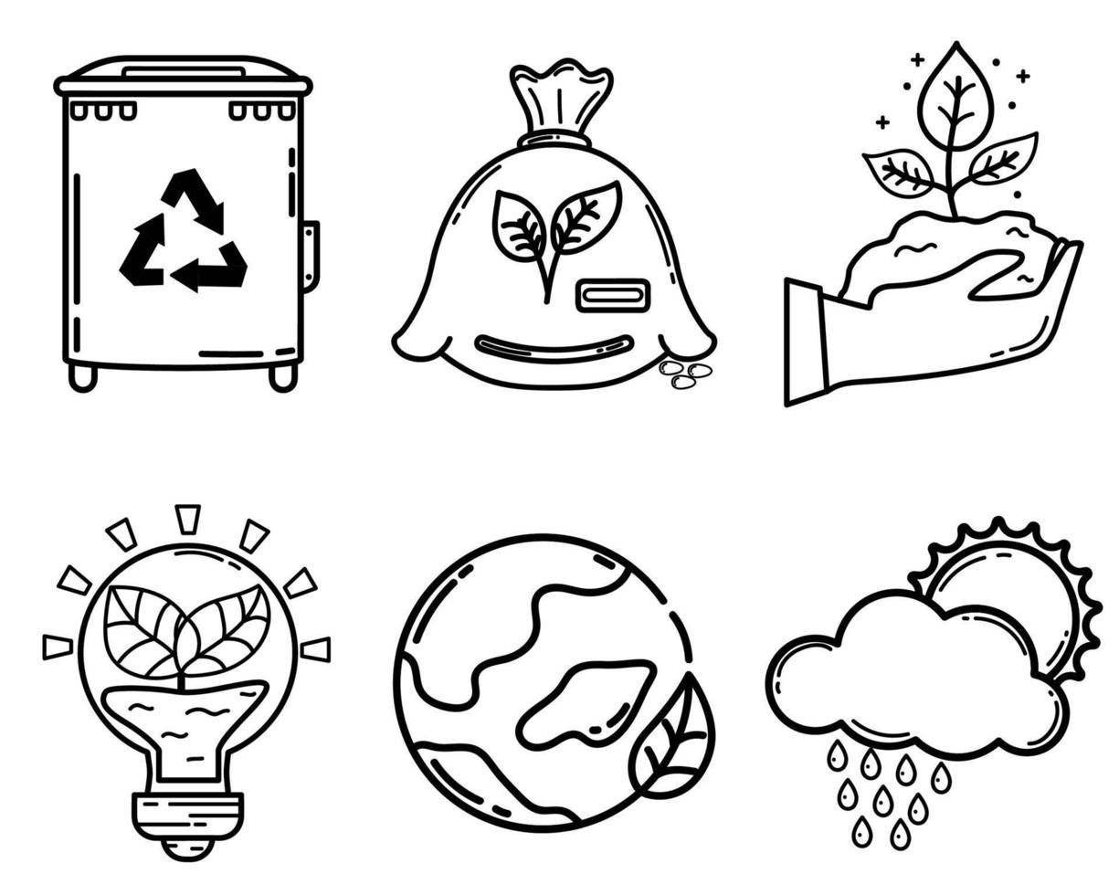 Eco icons set. Ecological icon. Green energy. Solar panels. Flat style. Green energy. Clean planet. vector
