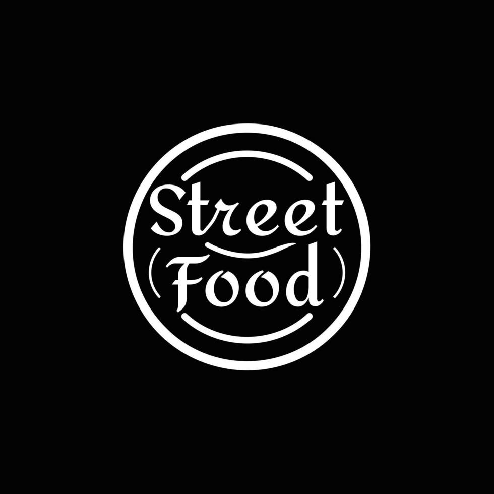 Street food typography premium logo vector design template