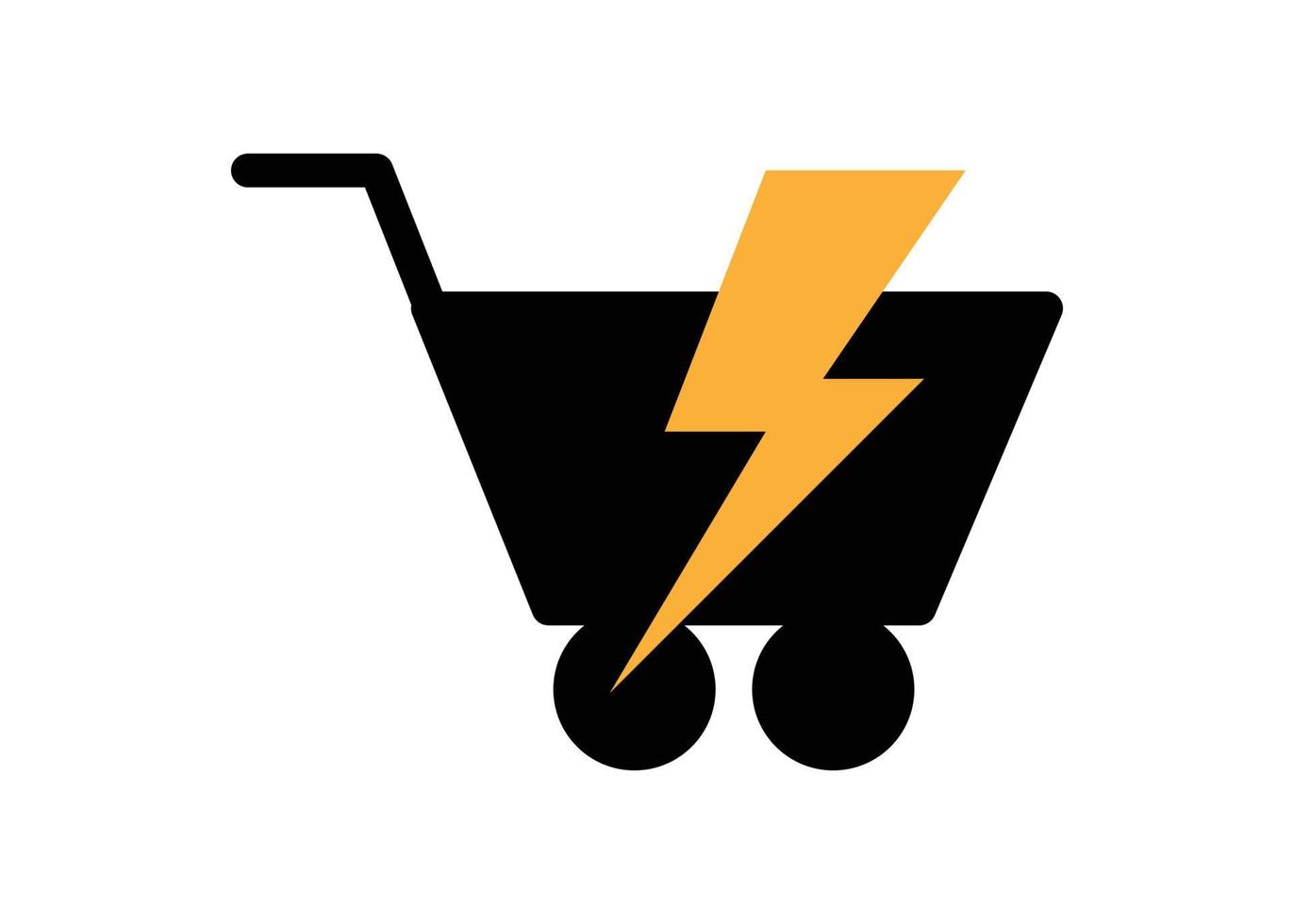 Shopping cart logo icon design template isolated vector