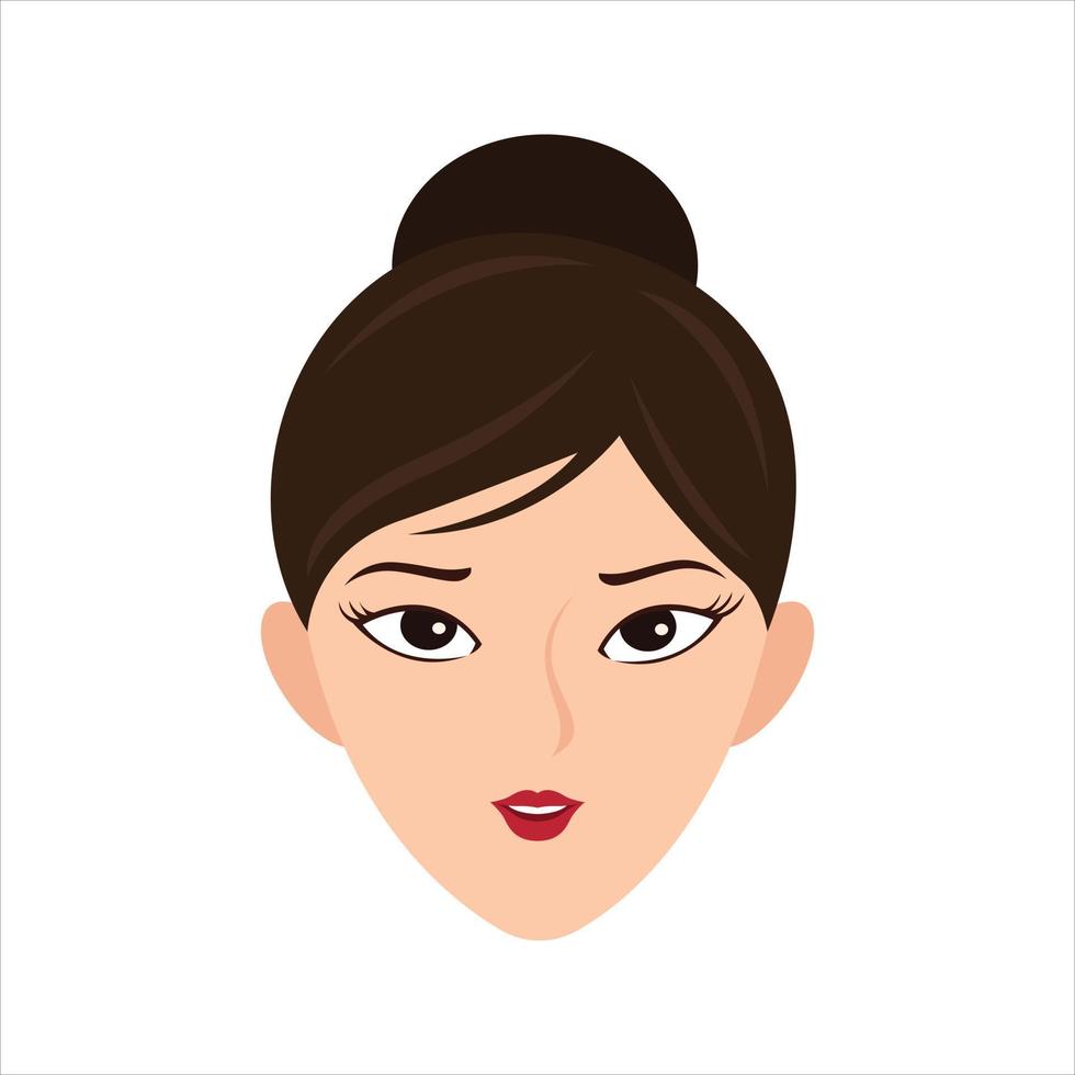 Face Profile Images, Vector illustration in flat style