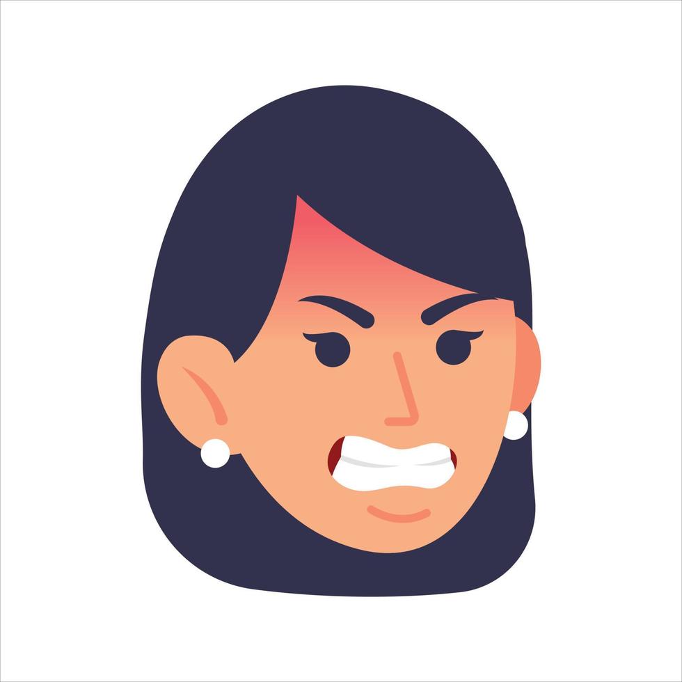 cara perfil imágenes, vector ilustración en plano estilo