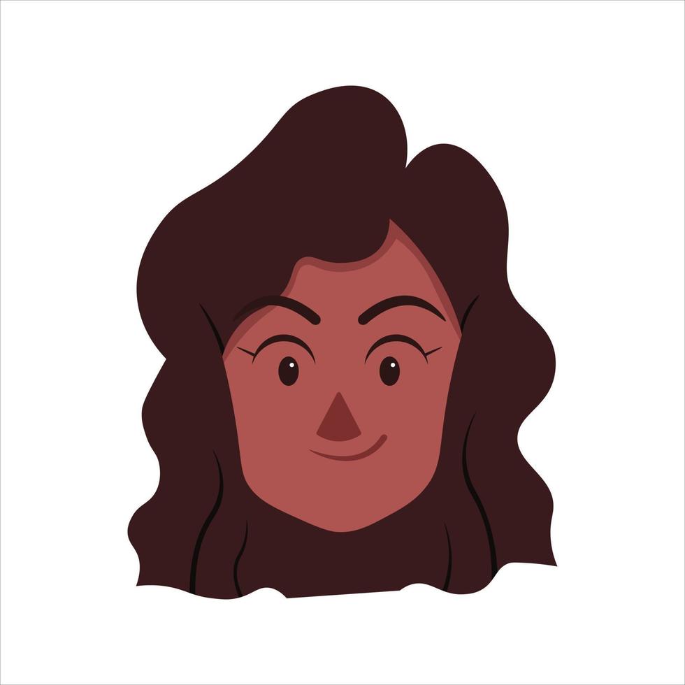 cara perfil imágenes, vector ilustración en plano estilo