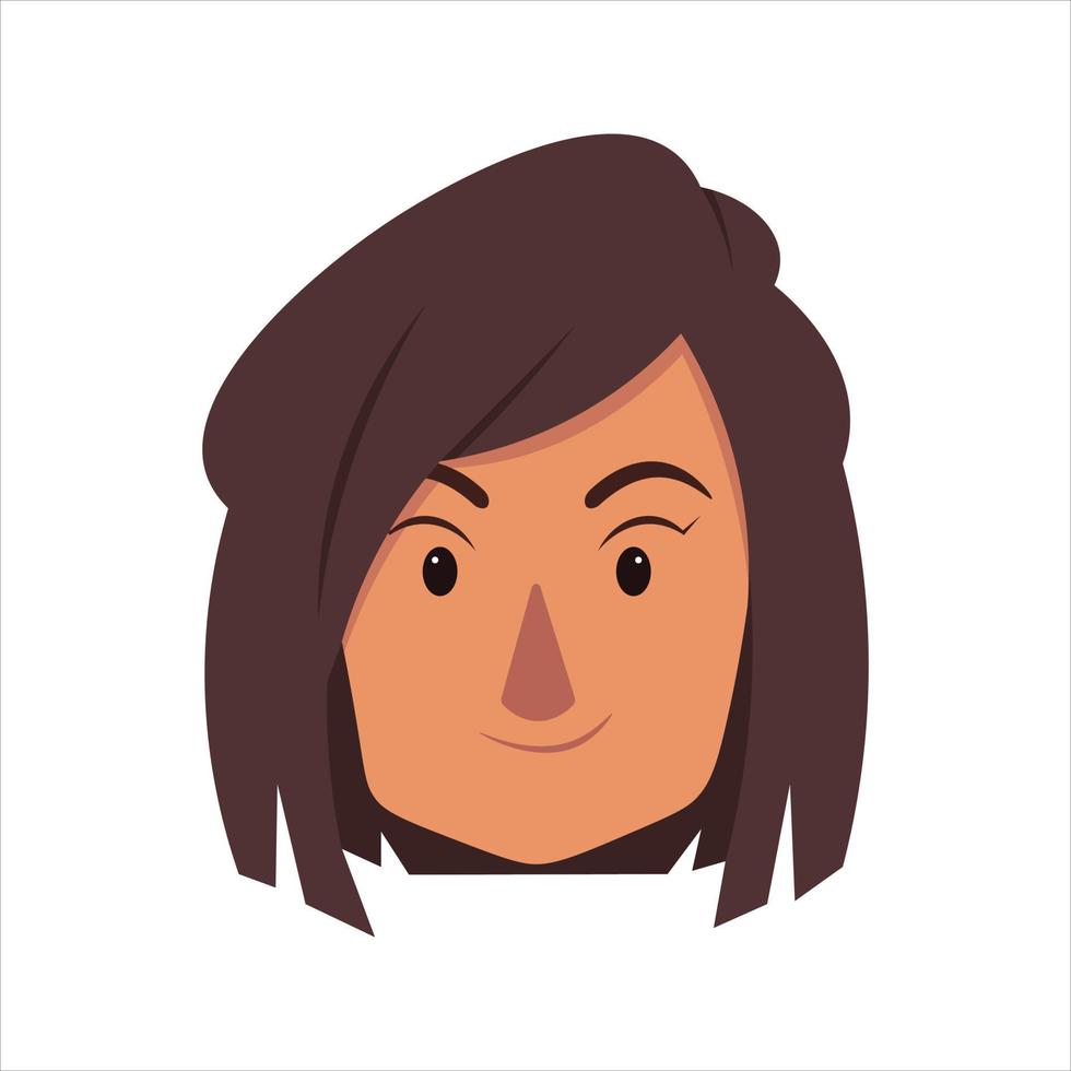 cara perfil imágenes, vector ilustración en plano estilo