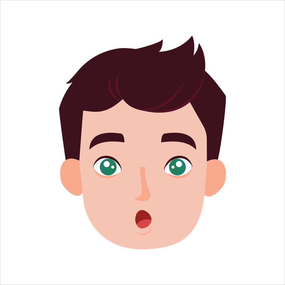 cara perfil imágenes, vector ilustración en plano estilo