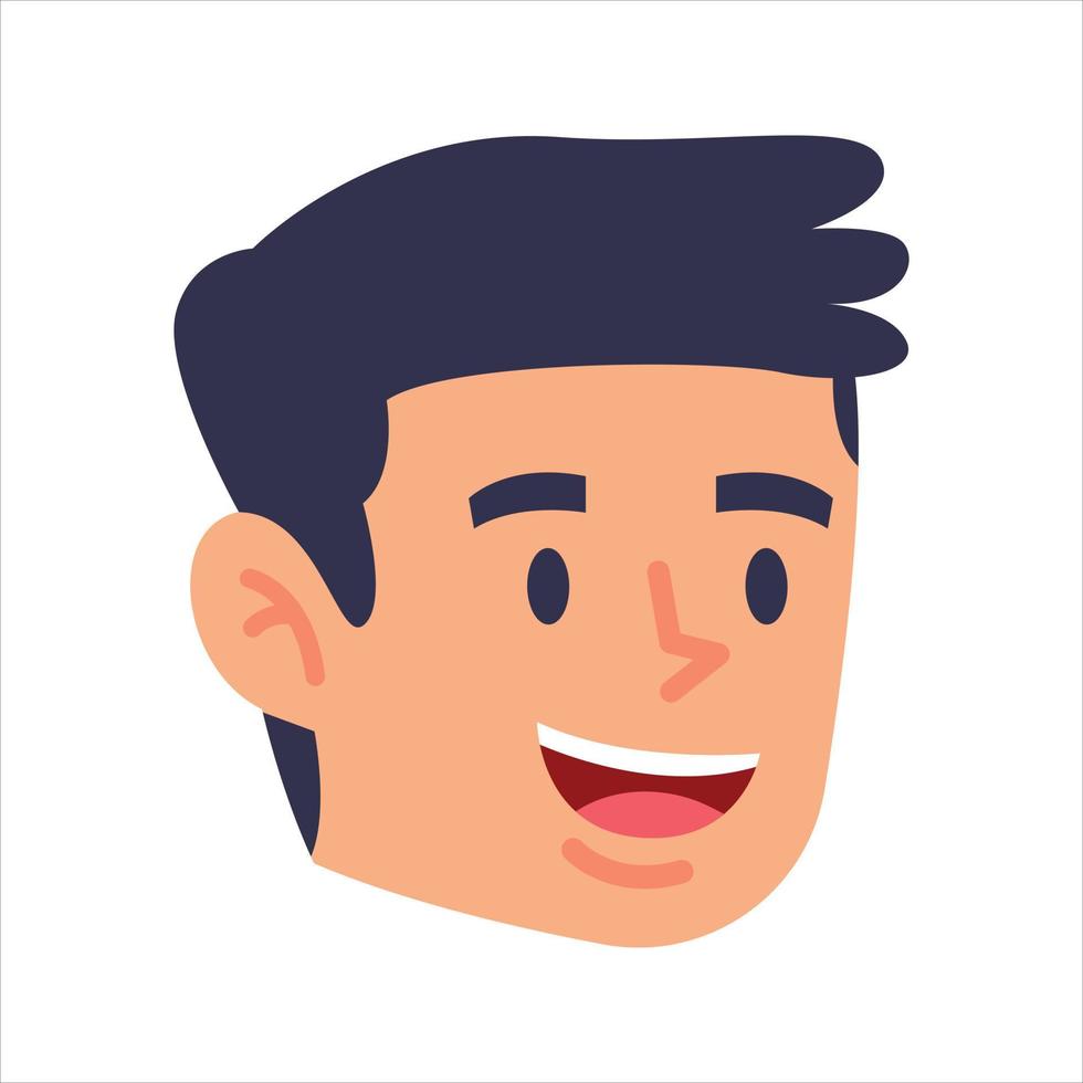 cara perfil imágenes, vector ilustración en plano estilo