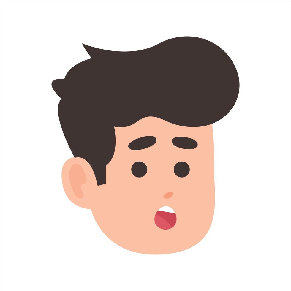 cara perfil imágenes, vector ilustración en plano estilo