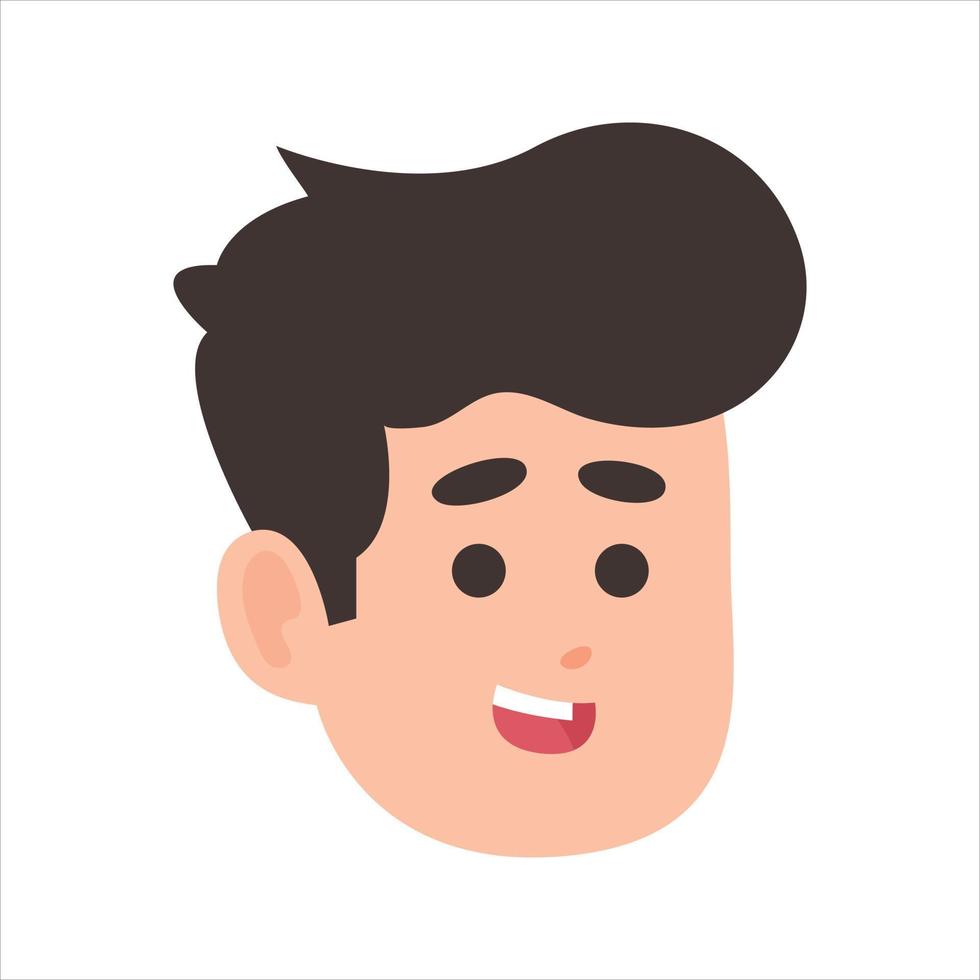 Face Profile Images, Vector illustration in flat style