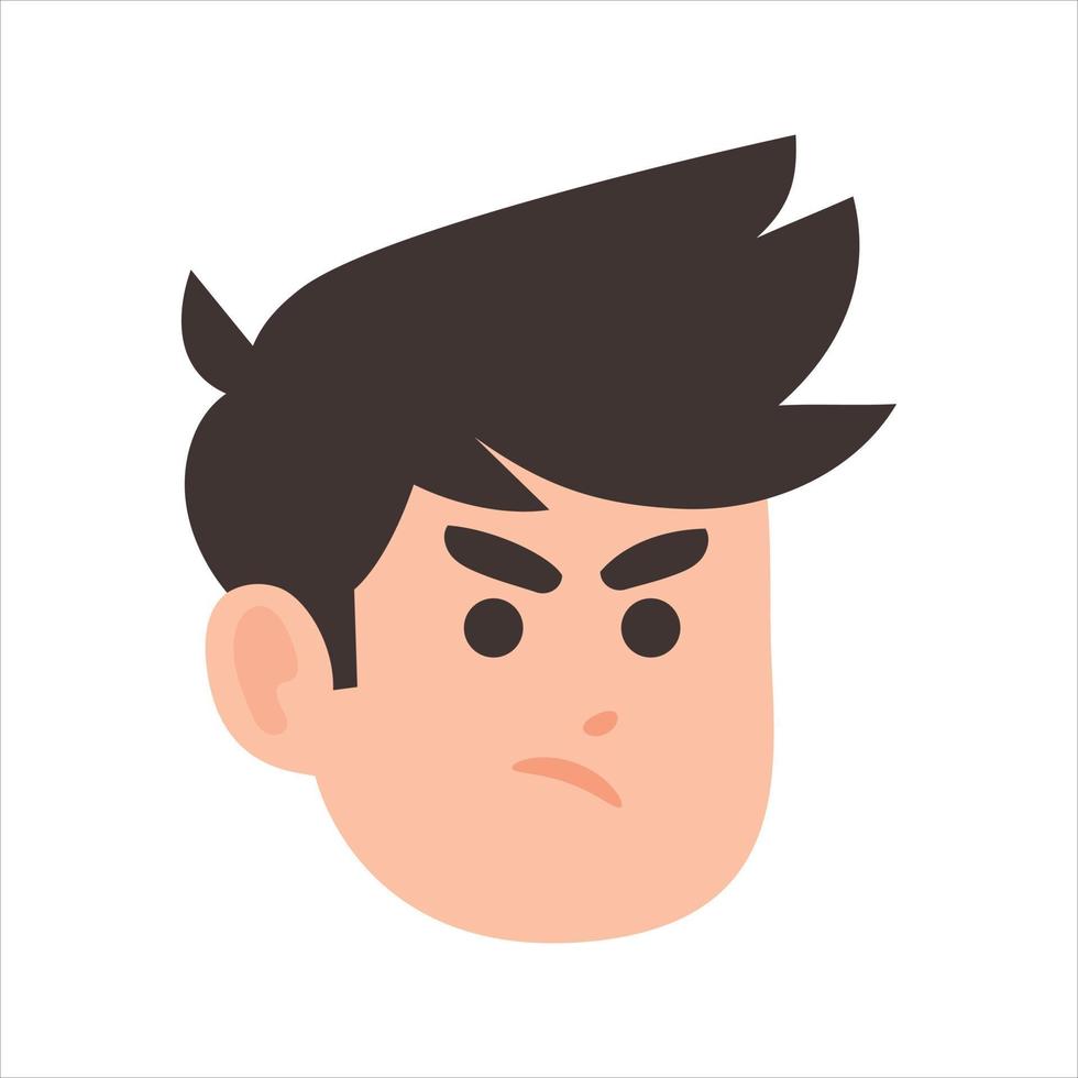 cara perfil imágenes, vector ilustración en plano estilo