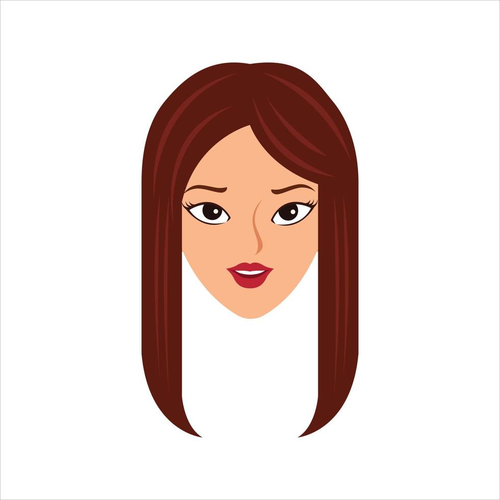 Face Profile Images, Vector illustration in flat style