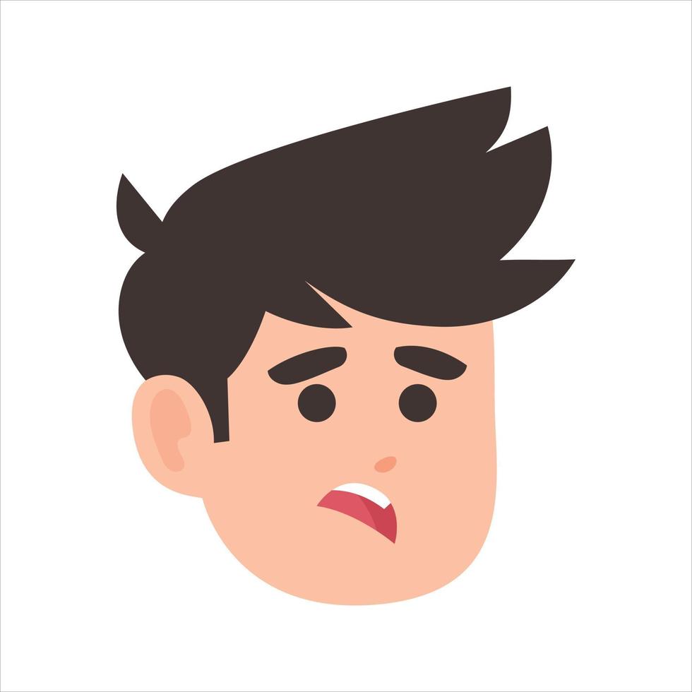 cara perfil imágenes, vector ilustración en plano estilo