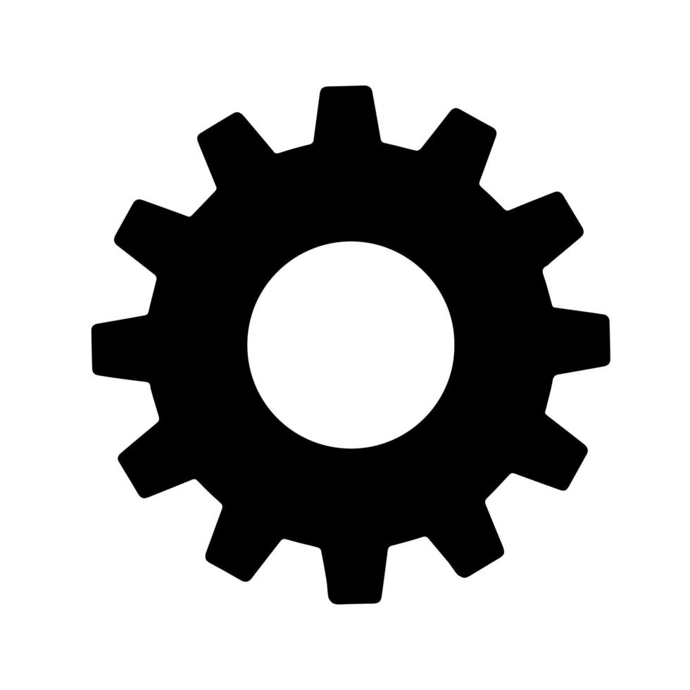 Gear sign simple icon on background vector