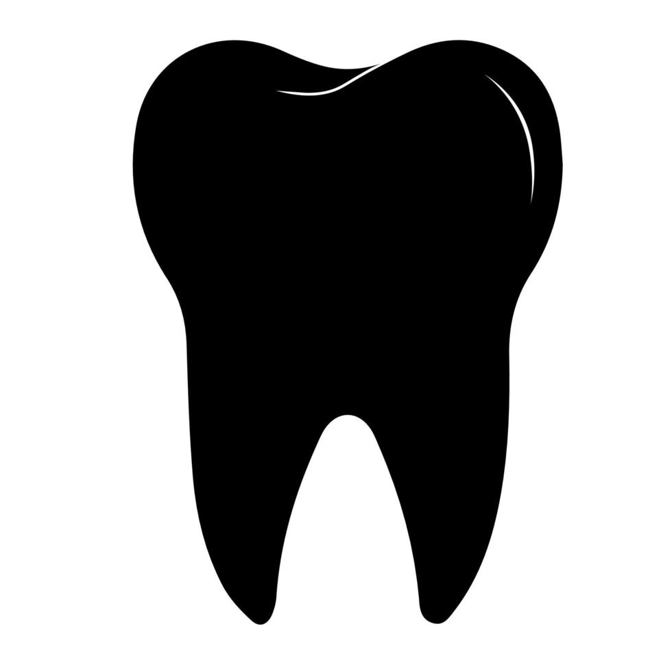 diente icono ilustración en blanco antecedentes. odontología firmar para móvil concepto y web diseño vector