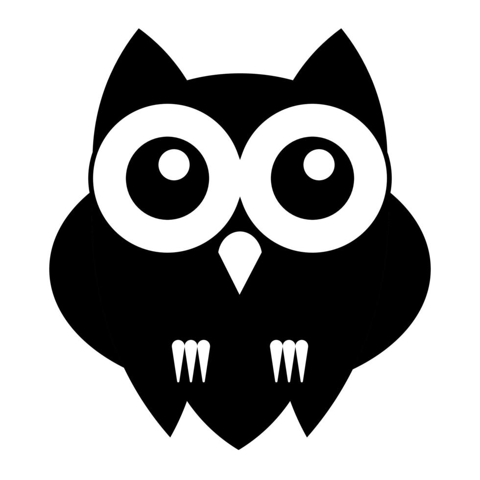 Simple illustration of owl icon Concept for Halloween day vector