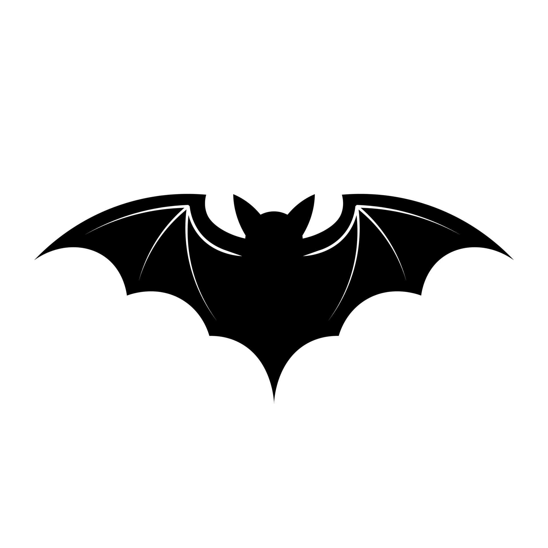 Simple illustration of bat silhouette for halloween day greeting cards Simple illustration of bat silhouette for halloween day greeting cards
