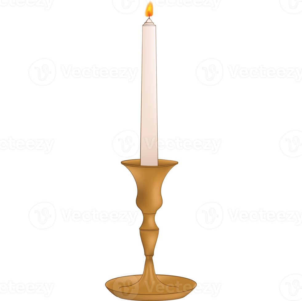 Transparent antique candle holder png