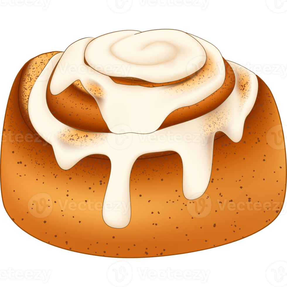 delicious bakery bread cinnamon roll png