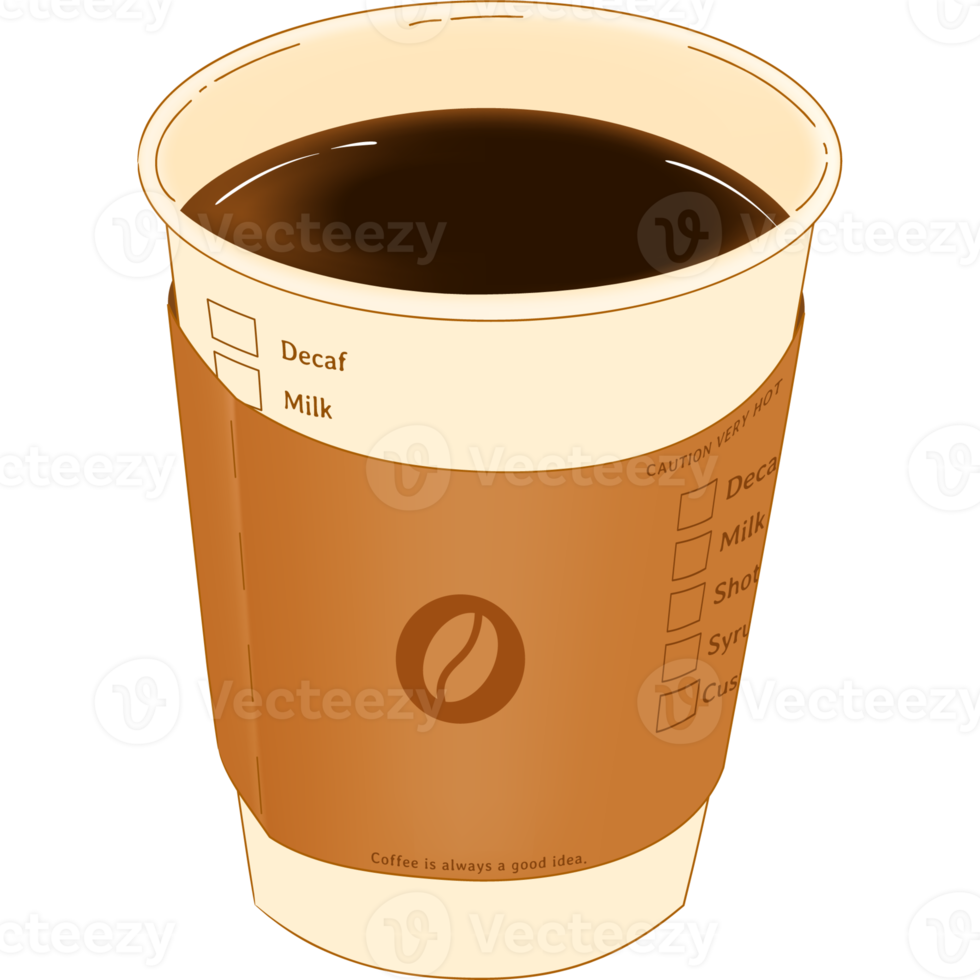 Hot coffee in paper cup 22205964 PNG