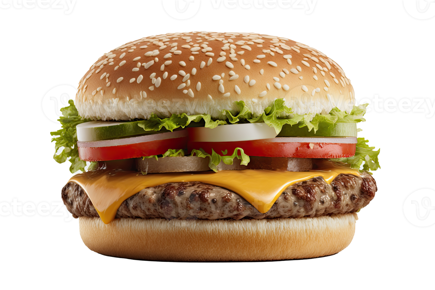 Beef Burger Isolated. 22206241 PNG