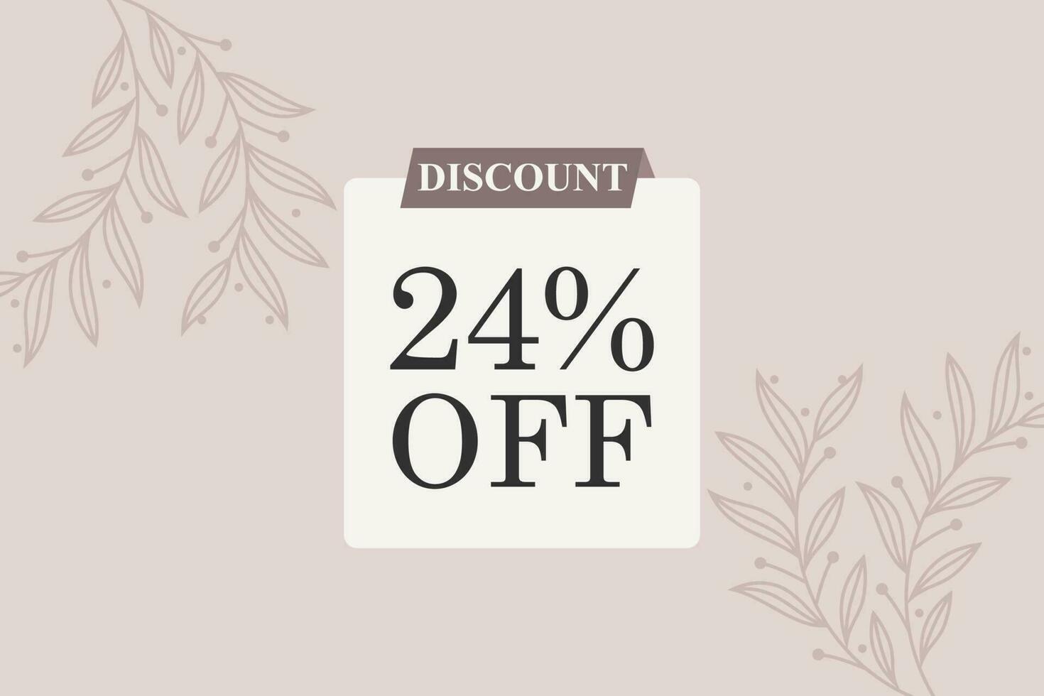 24 percent Sale and discount labels. price off tag icon flat design. vector