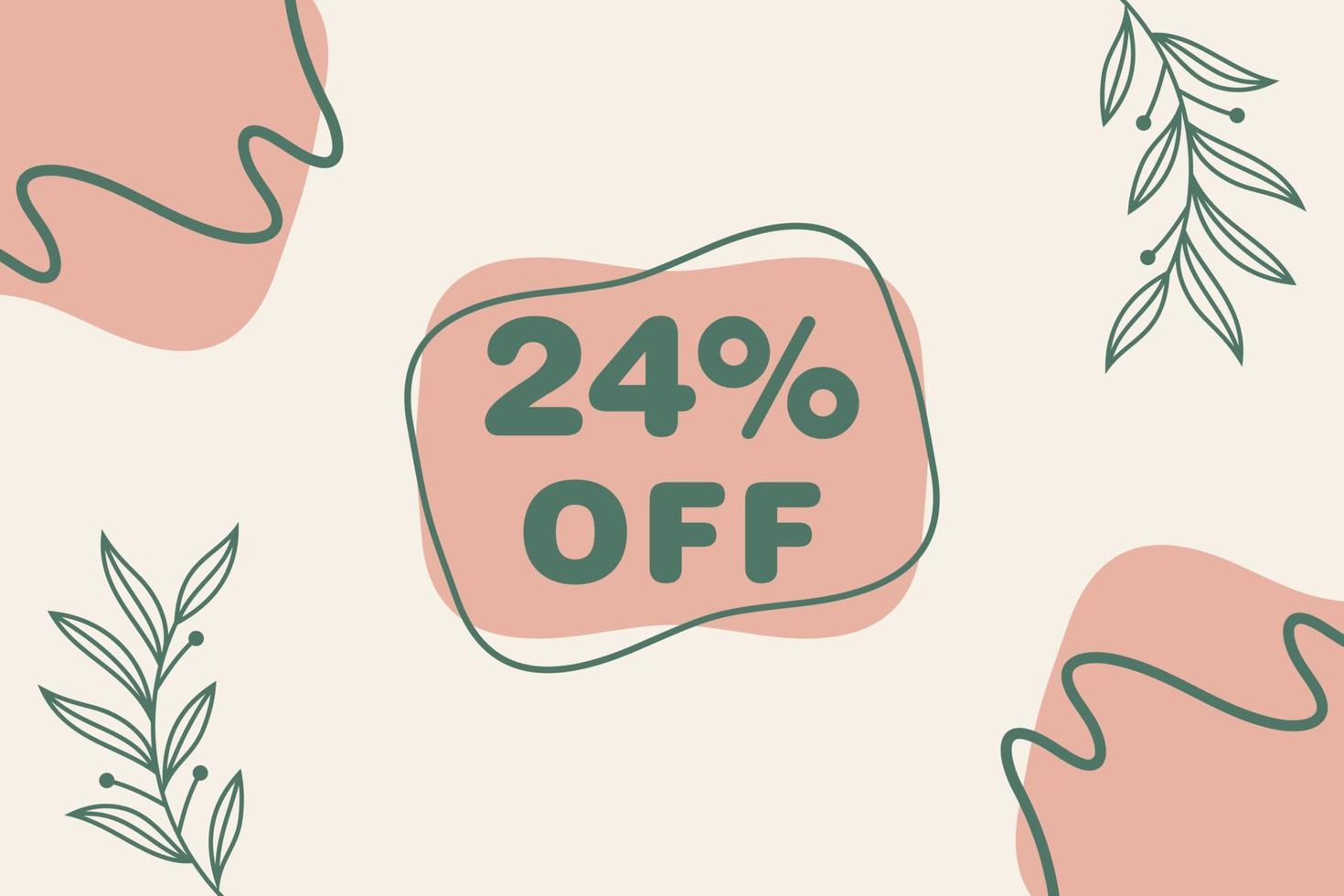 24 percent Sale and discount labels. price off tag icon flat design. vector