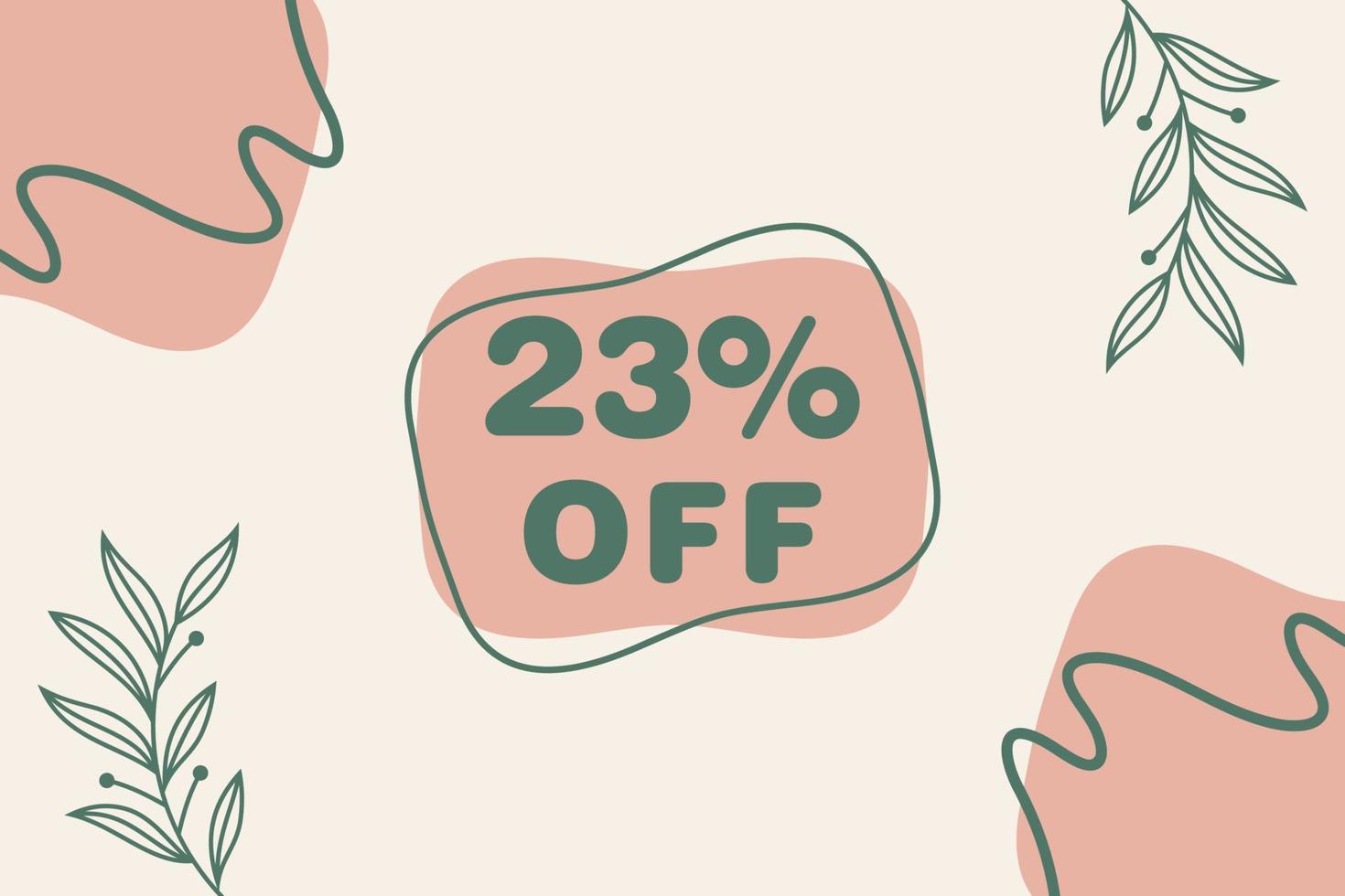 23 percent Sale and discount labels. price off tag icon flat design. vector