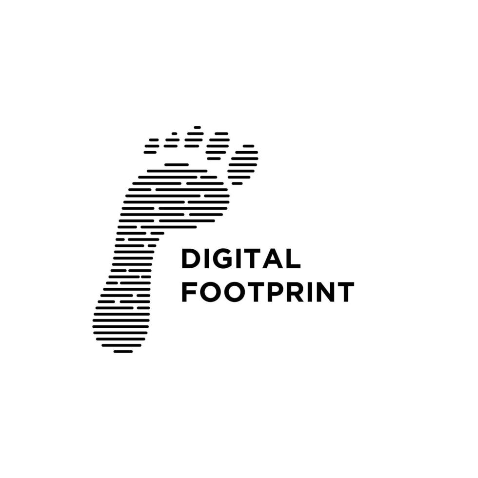 Digital Footprint logo icon design illustration vector