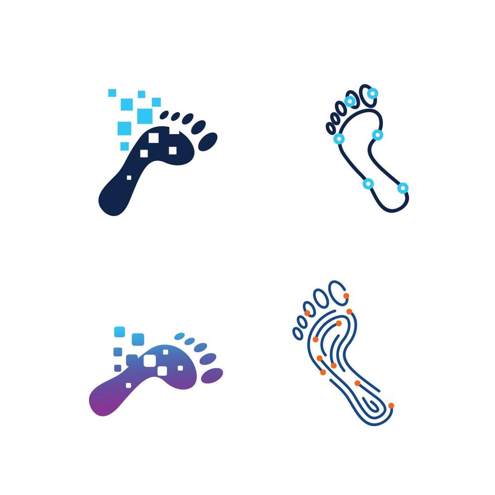 Digital Footprint logo icon design illustration set 22206365 Vector Art