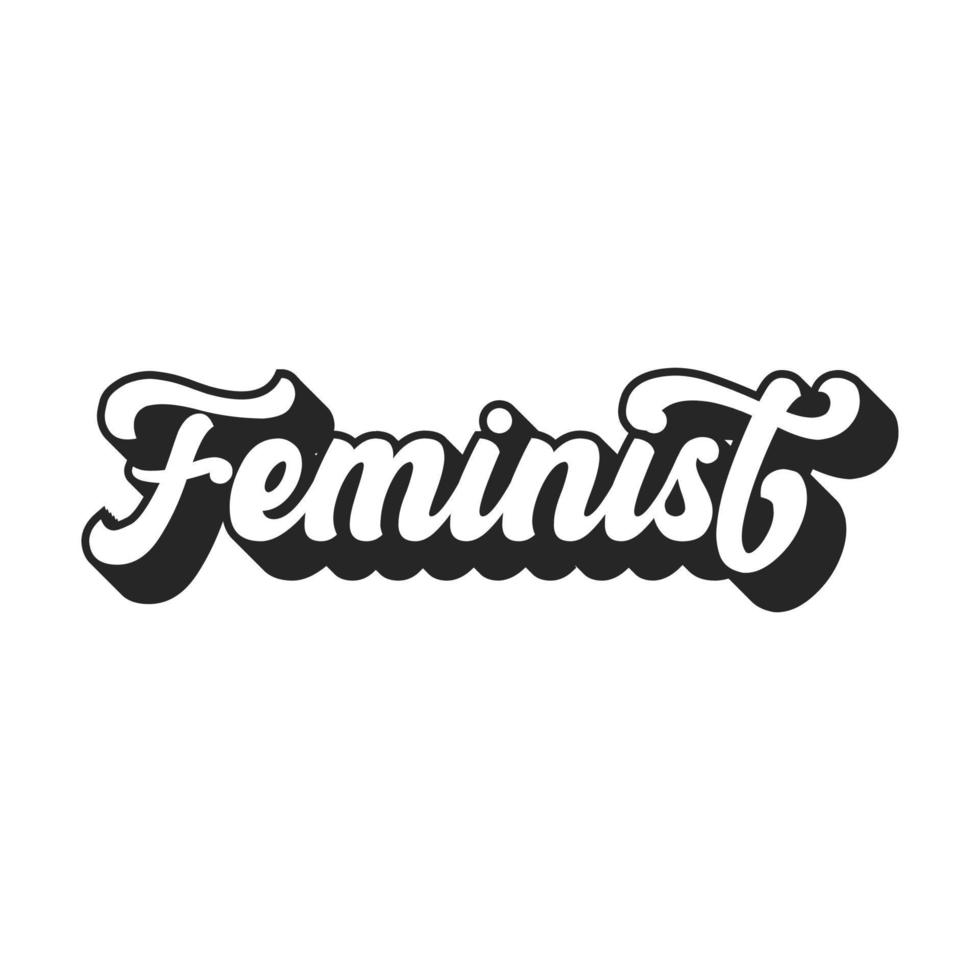 De las mujeres día feminista vector camiseta diseño