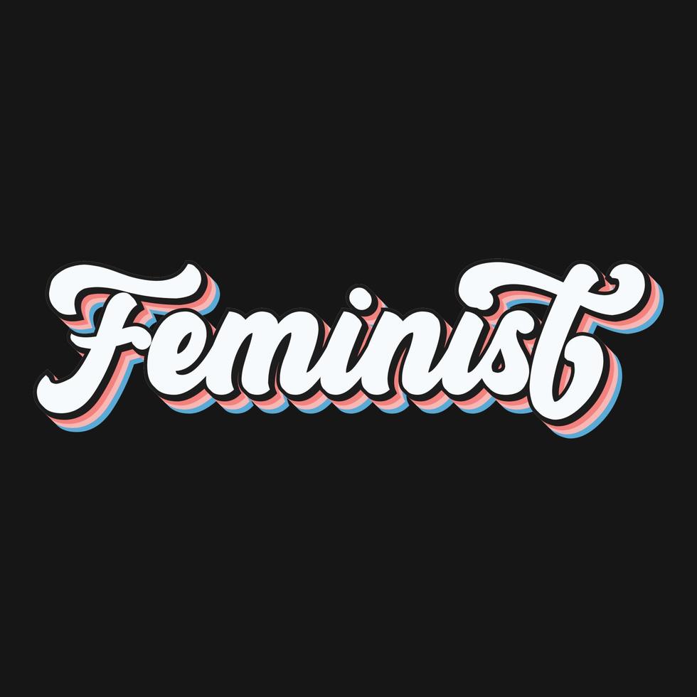 De las mujeres día feminista vector camiseta diseño