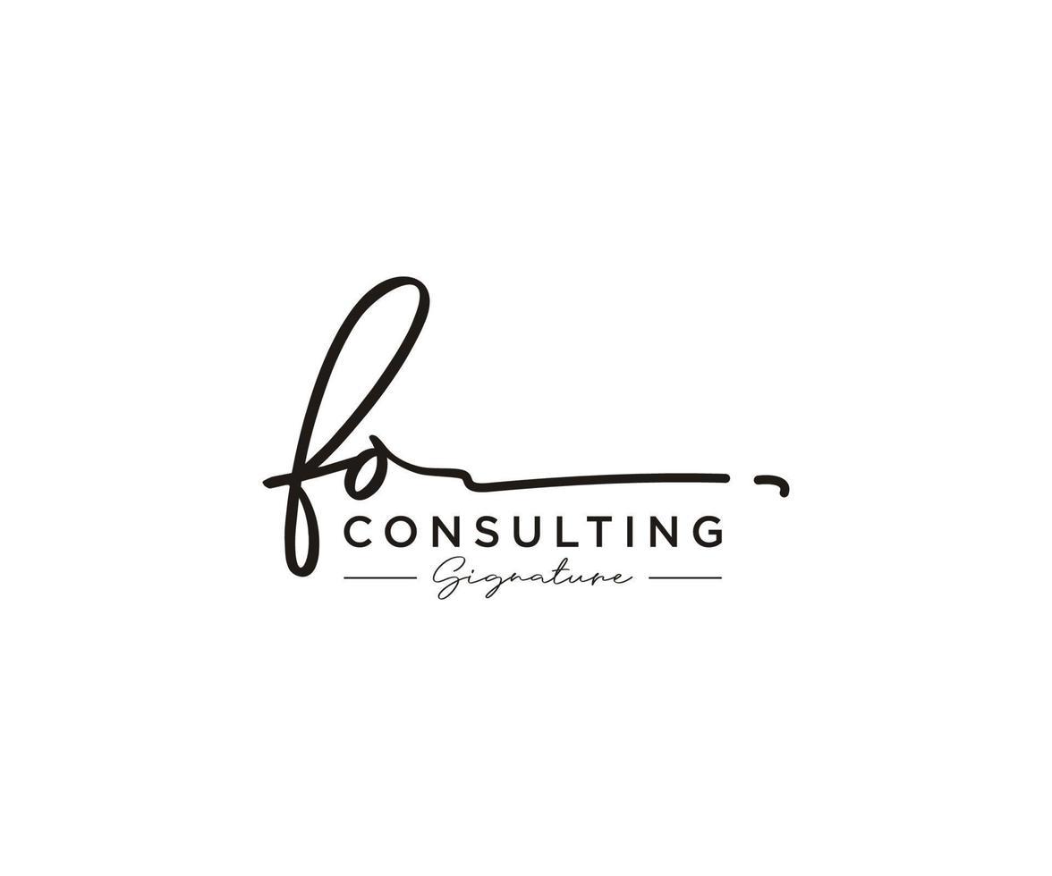 Initial FO signature logo collection template vector. Hand drawn Calligraphy lettering Vector illustration.