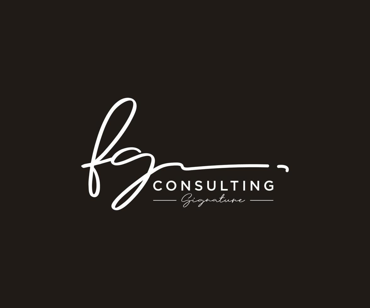 Initial FG signature logo collection template vector. Hand drawn Calligraphy lettering Vector illustration.