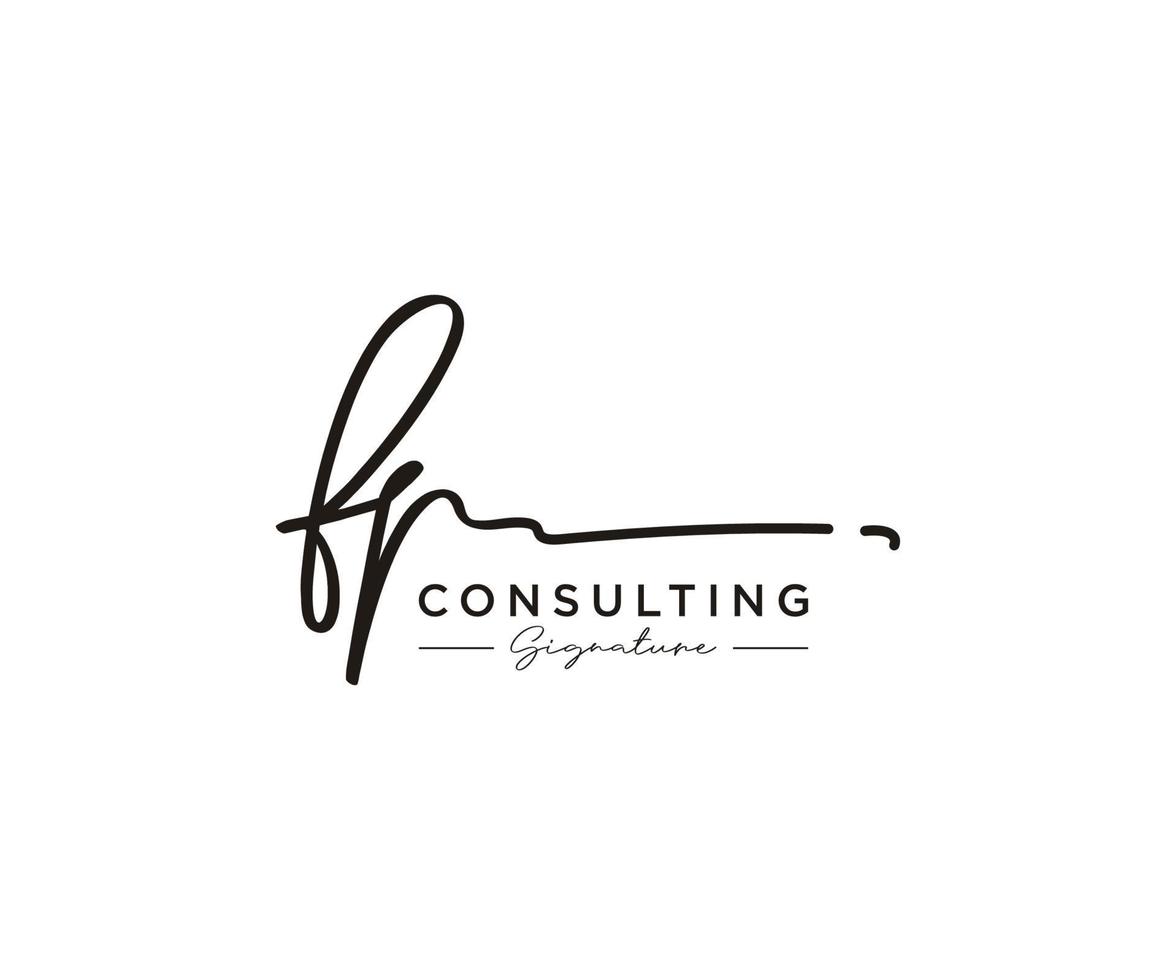 Initial FP signature logo collection template vector. Hand drawn Calligraphy lettering Vector illustration.