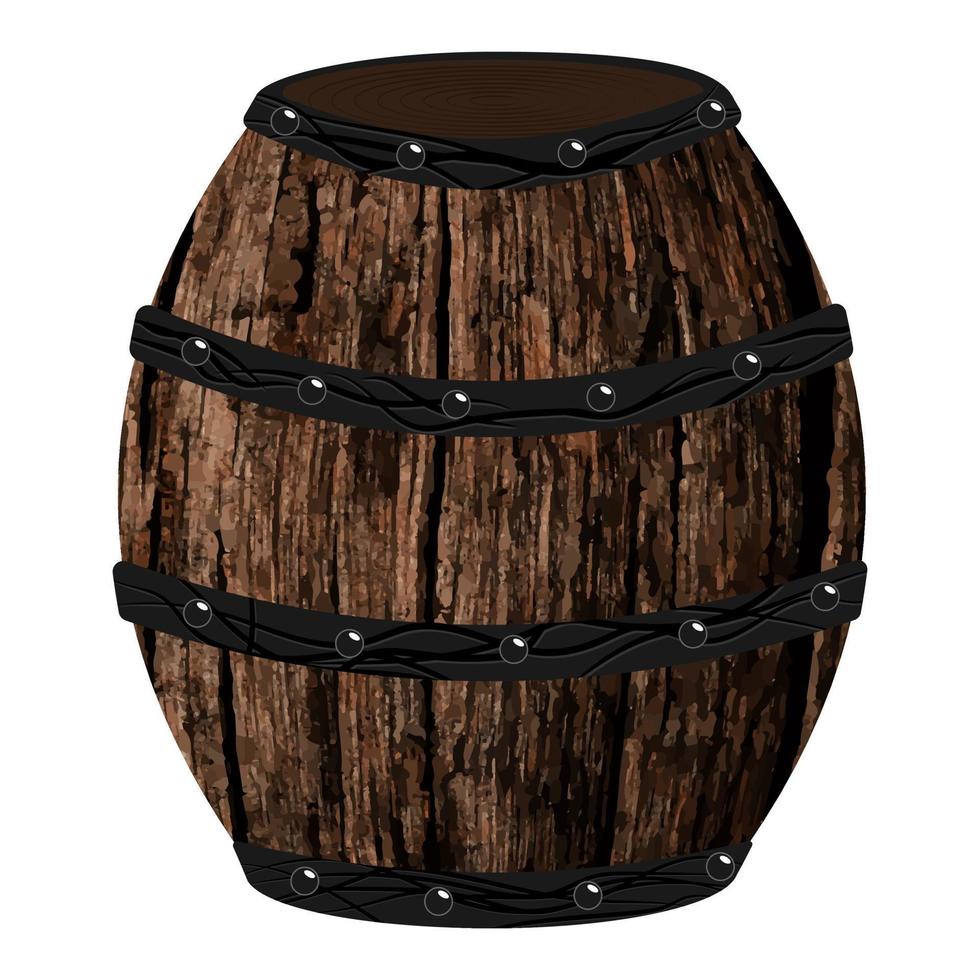 vector barrel with wood texture