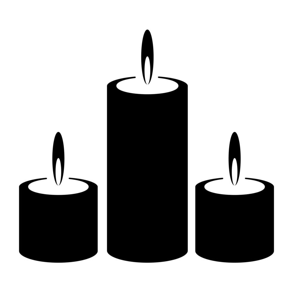 Simple illustration of candle icon Concept for Halloween day vector