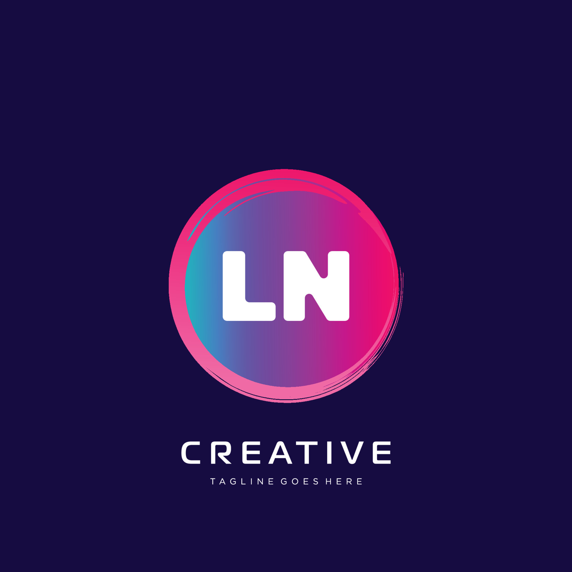 LN initial logo With Colorful template vector. 22206970 Vector Art at ...
