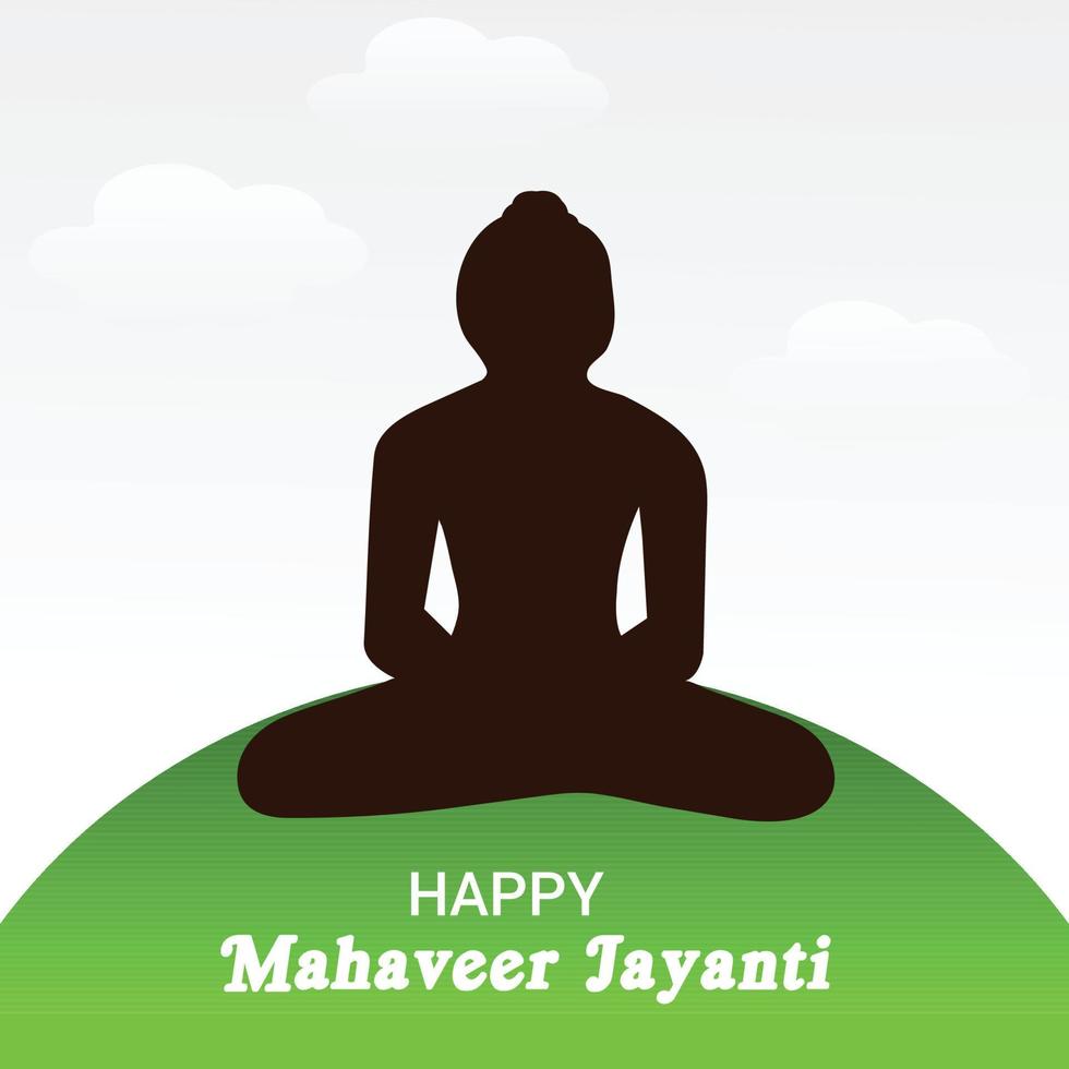 vector ilustración de un antecedentes para mahaveer Jayanti celebracion.