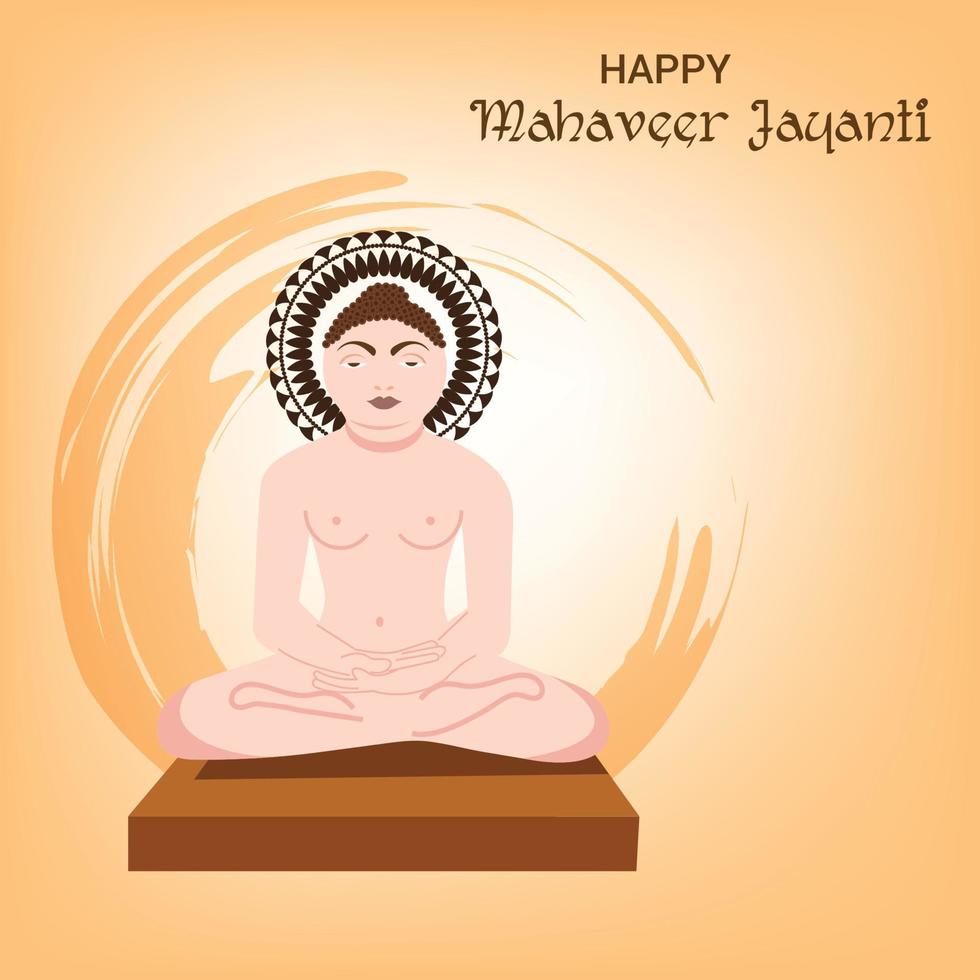 Vector illustration Of a Background  for Mahaveer Jayanti Celebration.