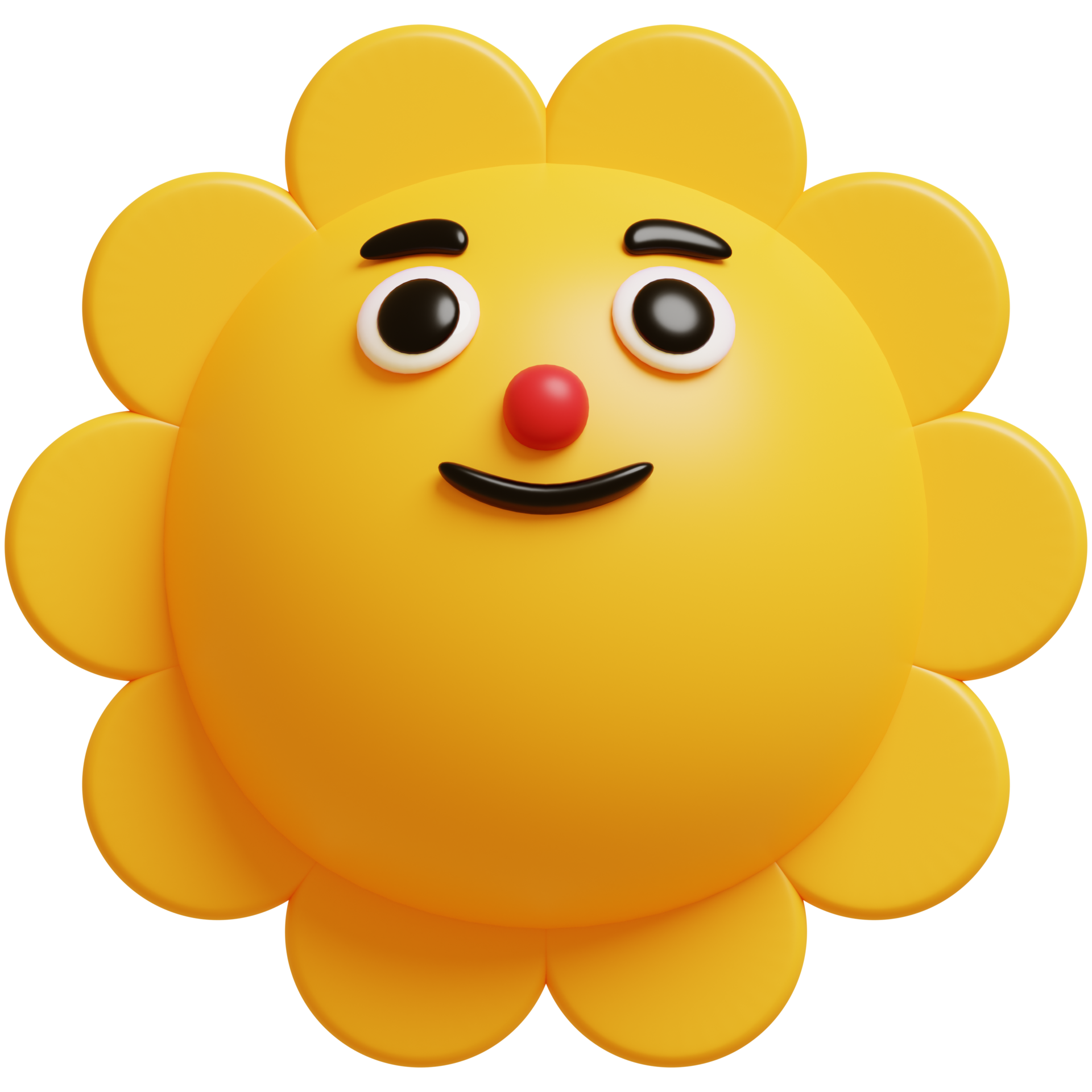 3d zon emoji.blij zon, grappig schattig karakter. 22207037 PNG