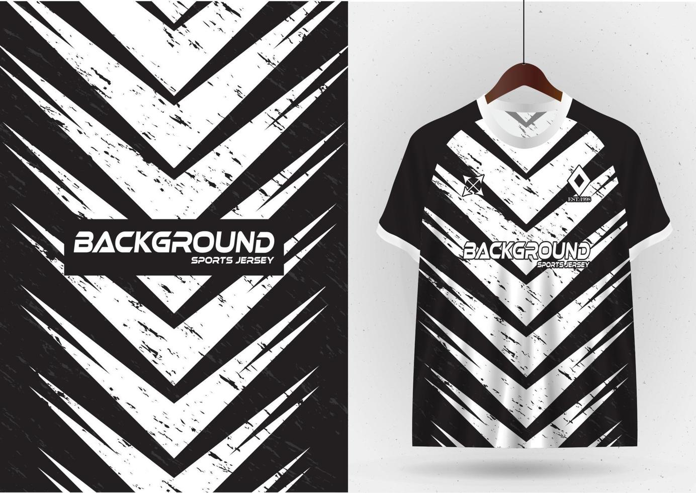 Mockup T-shirt sport design template, soccer jersey mockup for soccer club. Uniform front and back view vector