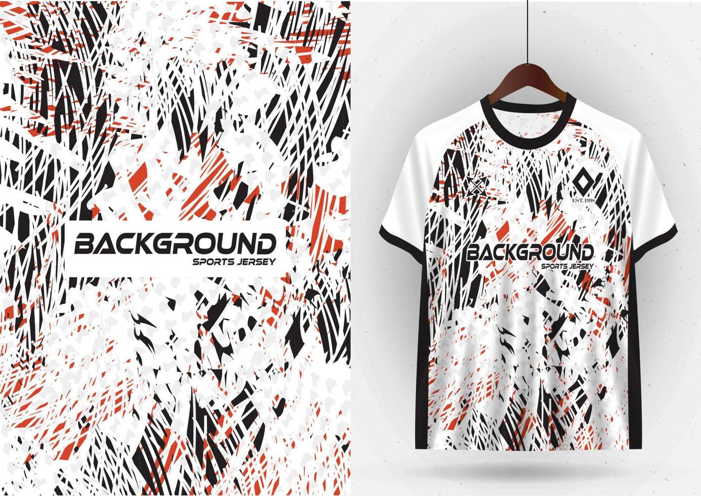 Mockup T-shirt sport design template, soccer jersey mockup for soccer club. Uniform front and back view vector