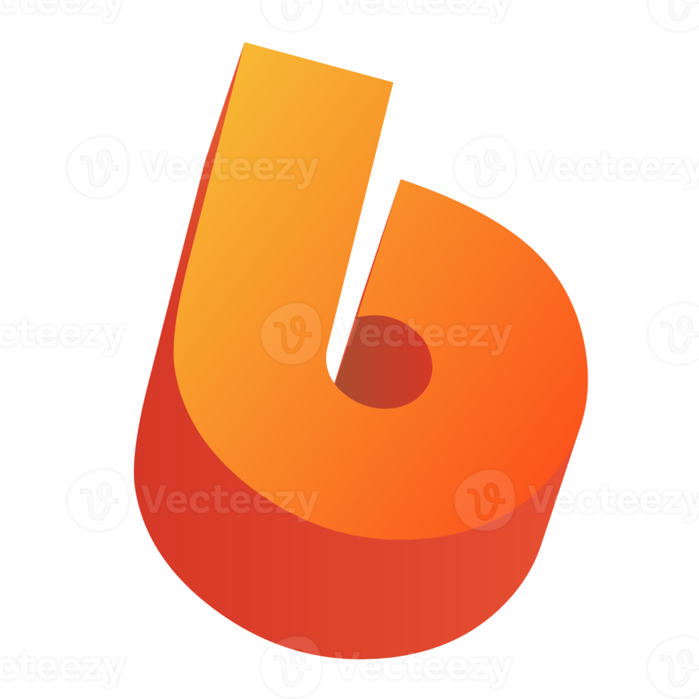 3d numbers six png