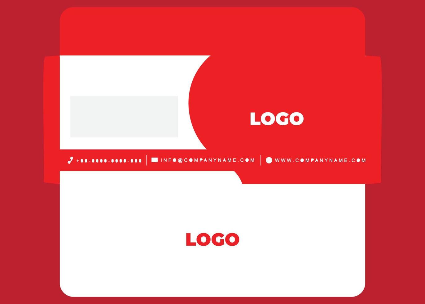 Professional doodle envelop Blank stationery and corporate identity templates. vector