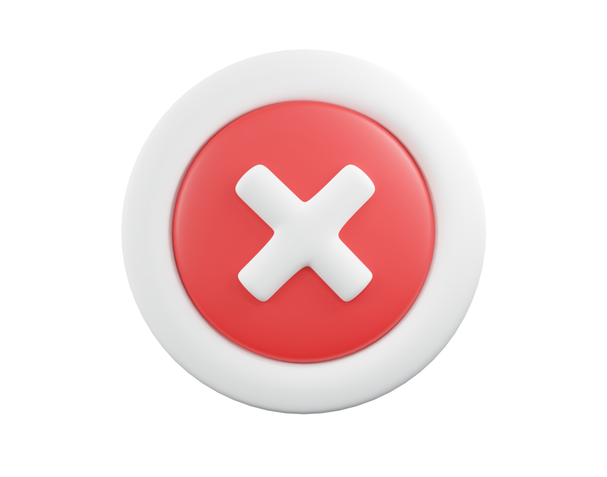 3d rendering Failed icon minimal png