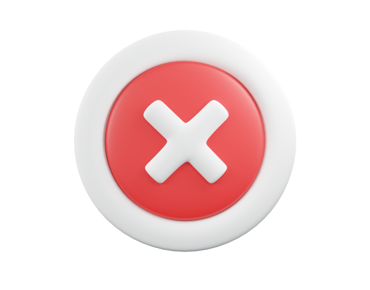 3d rendering Failed icon minimal png