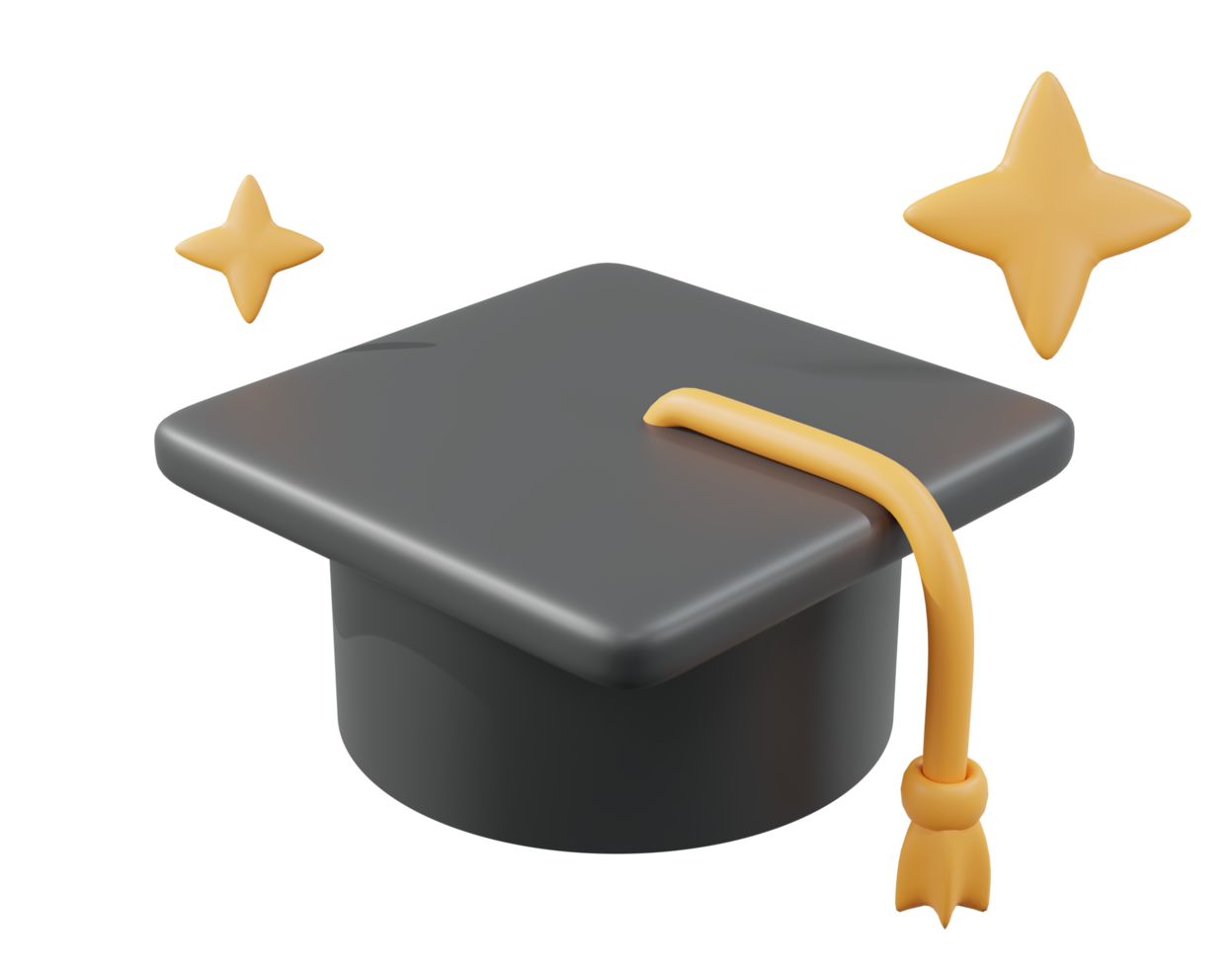 3d le rendu diplômé chapeau minimal png