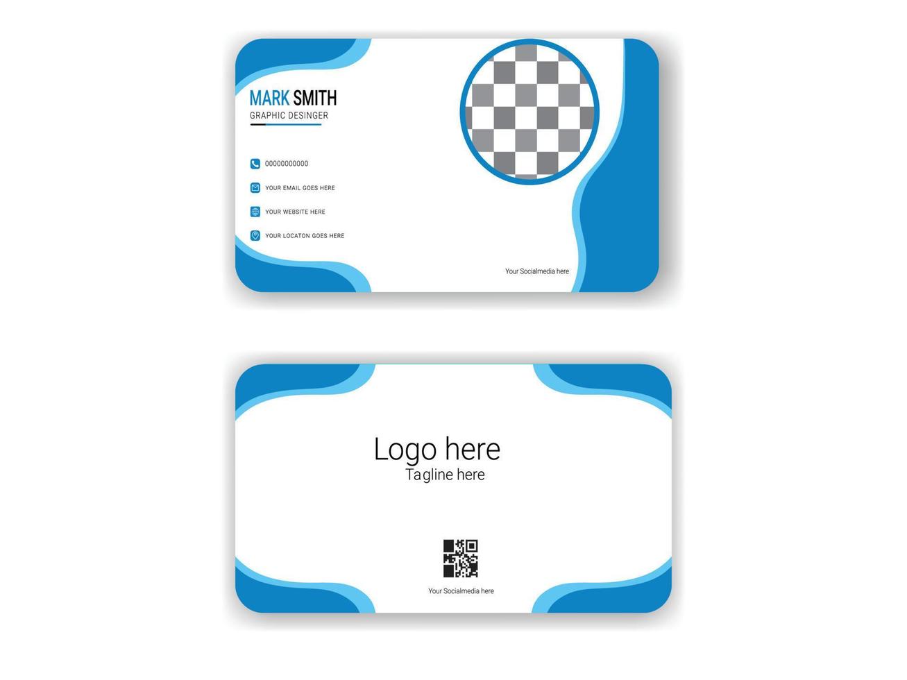 modern business card template design vector