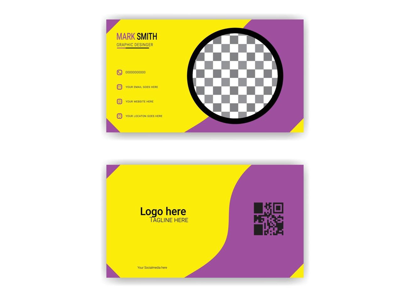 modern business card template design vector