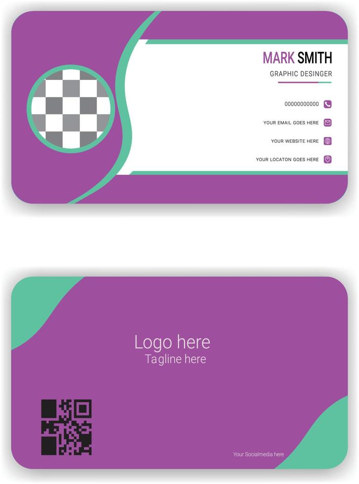 modern business card template design vector